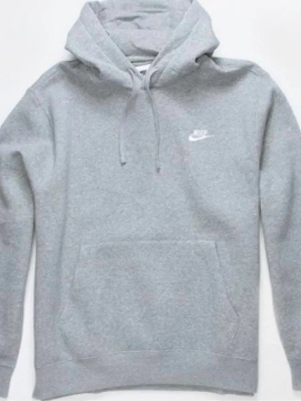 Nike Light Gray Pullover Hoodie with Small White Swoosh